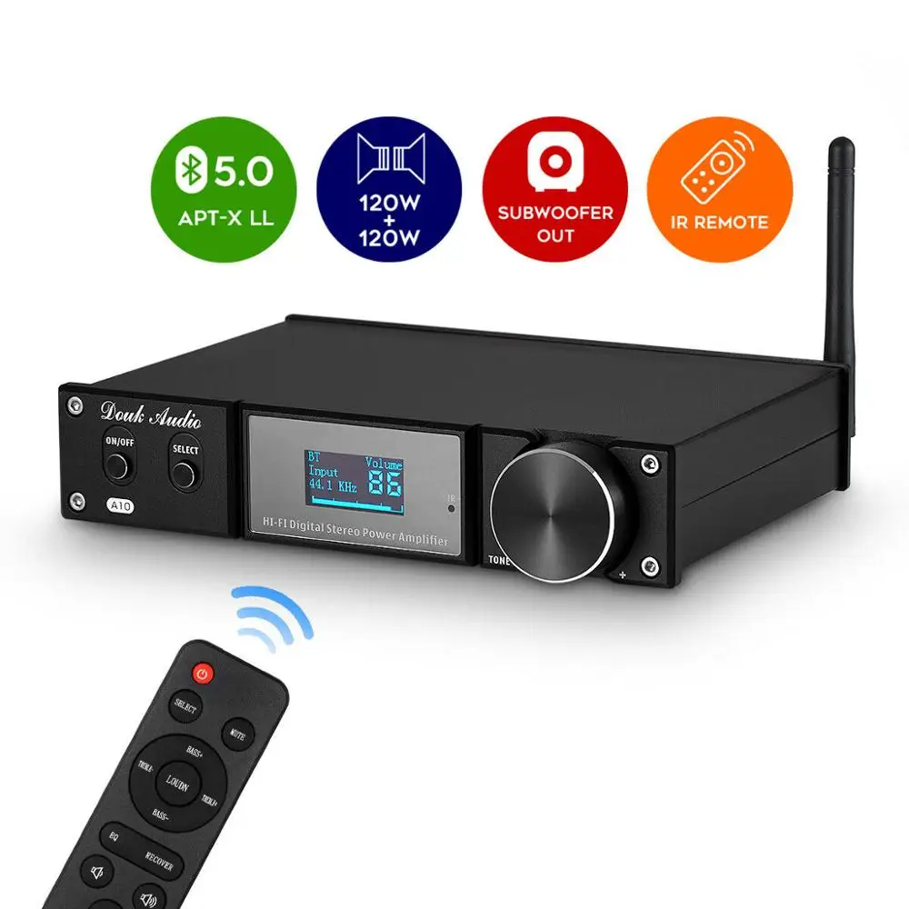 Nobsound HiFi Bluetooth 5.0 Digital Power Amplifier Receiver Subwoofer Amp Stereo USB/OPT/COAX Desktop Audio Amp 240W APTX-LL
Nobsound HiFi Bluetooth 5.0 Digital Power Amplifier Receiver Subwoofer Amp Stereo USB/OPT/COAX Desktop Audio Amp 240W APTX-LL