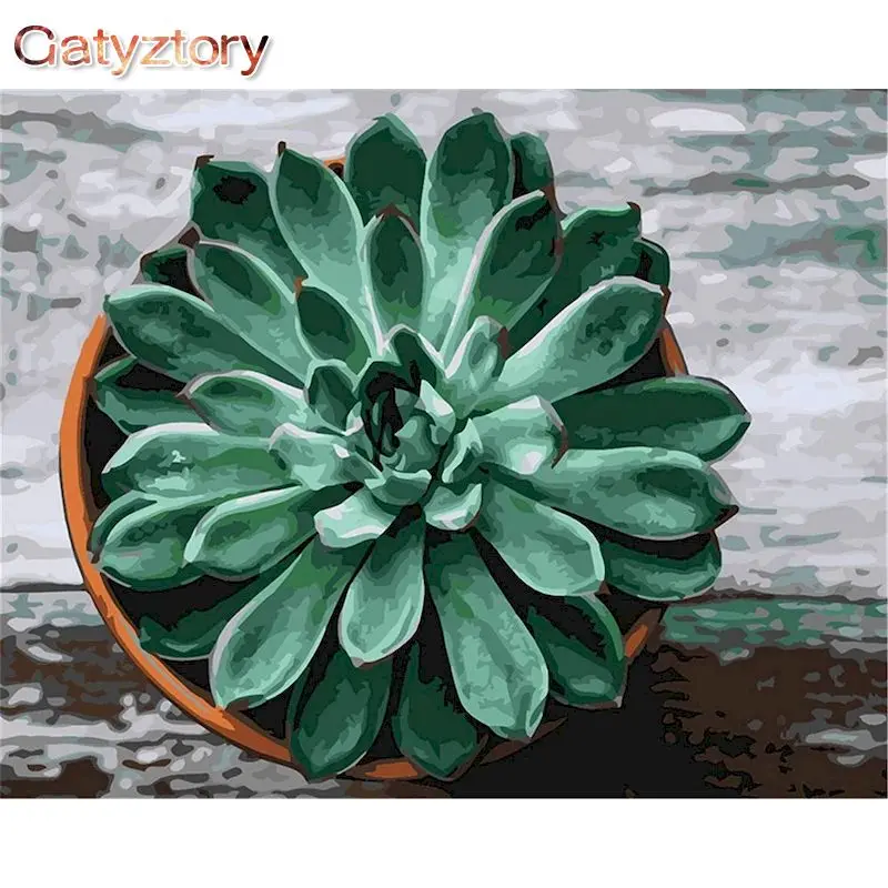 GATYZTORY 60x75cm Painting By Numbers Green Succulents Drawing On Canvas Picture DIY Acrylic Paiting Wall art Home Decor
GATYZTORY 60x75cm Painting By Numbers Green Succulents Drawing On Canvas Picture DIY Acrylic Paiting Wall art Home Decor
