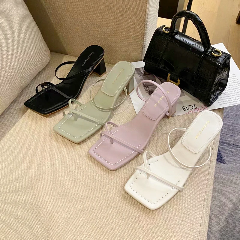Elegant Women Slippers Clip Toe Narrow Band Thick High Heels 2022 New Arrivals Party Pumps Dress Shoes Elegant Flip Flops Mules
Elegant Women Slippers Clip Toe Narrow Band Thick High Heels 2022 New Arrivals Party Pumps Dress Shoes Elegant Flip Flops Mules