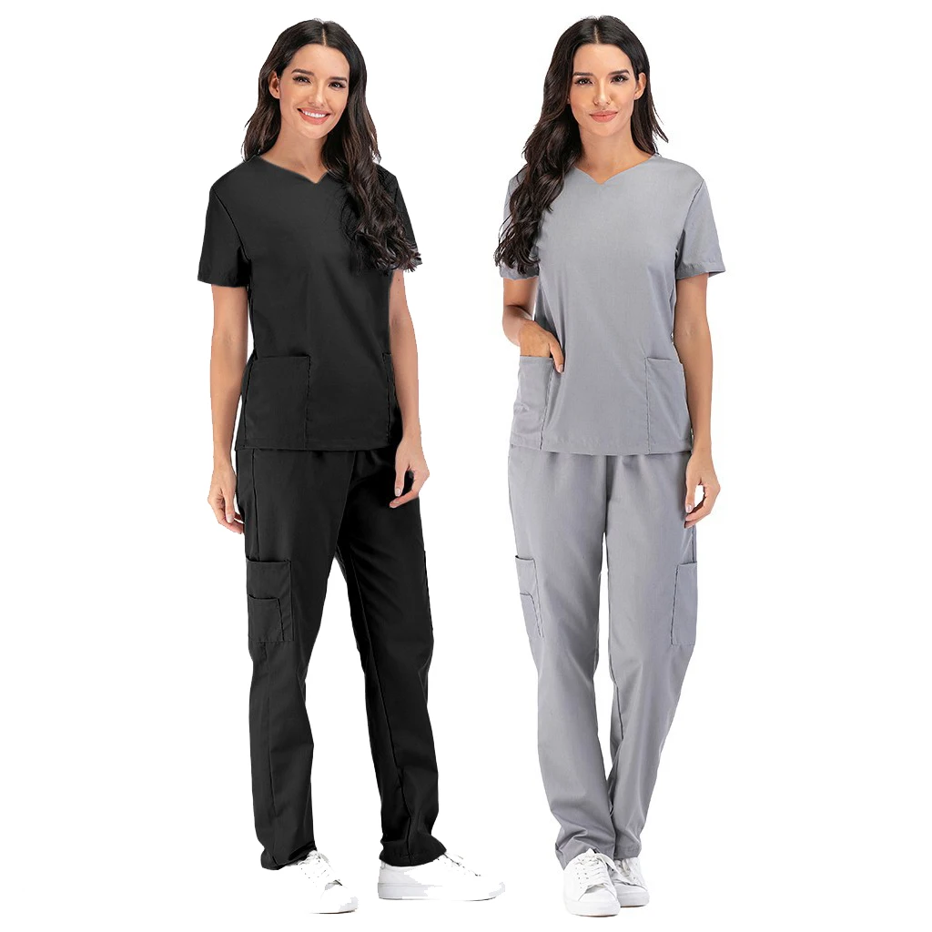 Quality Solid Color Nursing Scrubs Women Nursing Uniforms Elasticity Pet Clinic Nurse Set V-neck Medical Doctor Work Clothing 
Quality Solid Color Nursing Scrubs Women Nursing Uniforms Elasticity Pet Clinic Nurse Set V-neck Medical Doctor Work Clothing