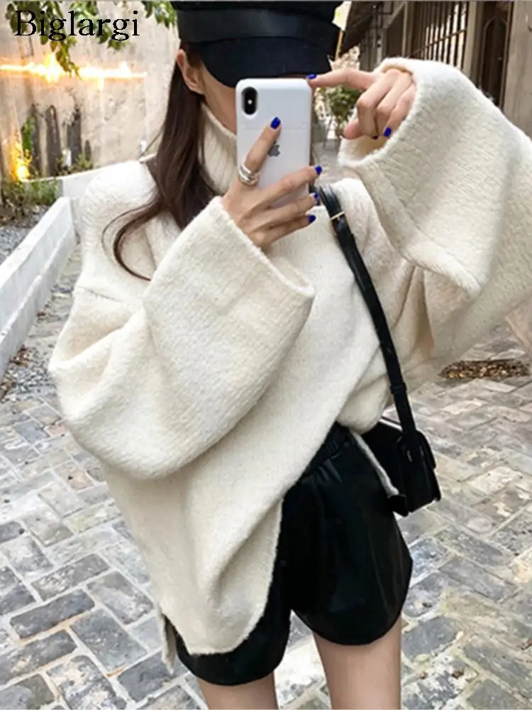 Autumn Winter Turtleneck Pullover Sweater Women Korean Loose Modis Off Shoulder Ladies Sweaters Casual Woman Knitted Tops 2023
Autumn Winter Turtleneck Pullover Sweater Women Korean Loose Modis Off Shoulder Ladies Sweaters Casual Woman Knitted Tops 2023