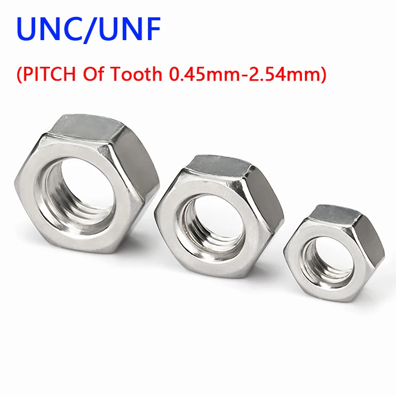 2/5/10pcs A2 304 Stainless Steel UNC/UNF Hex Hexagon Nuts 2#-56 4#-40 6#-32 8#-32 10#-32 10#-24 to 3/4-10
2/5/10pcs A2 304 Stainless Steel UNC/UNF Hex Hexagon Nuts 2#-56 4#-40 6#-32 8#-32 10#-32 10#-24 to 3/4-10