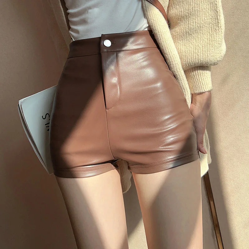 2023 New Sexy Coffee Color Women Ultra Pu Leather Shorts Autumn And Winter High Waist Bottoms Tight Dj Polo Dance Shorts
2023 New Sexy Coffee Color Women Ultra Pu Leather Shorts Autumn And Winter High Waist Bottoms Tight Dj Polo Dance Shorts