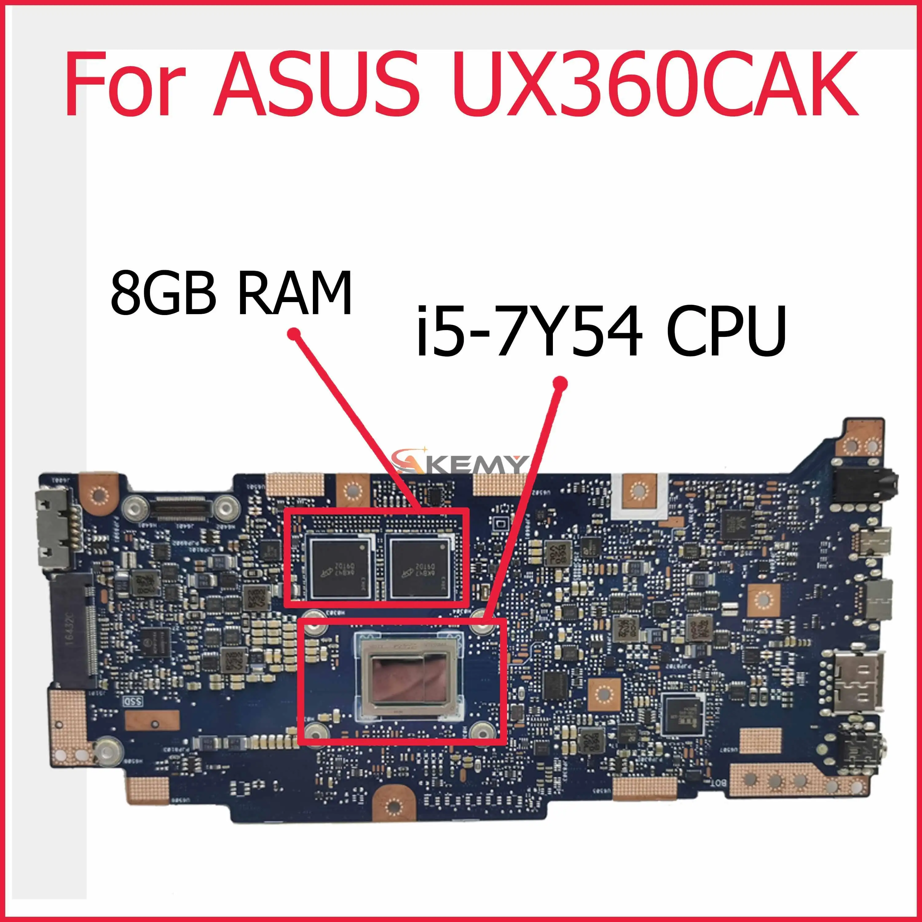 UX360CAK Motherboard i5-7Y54 CPU 8GB RAM For ASUS Zenbook UX360CA UX360CAK Ultrabook Laptop Mainboard UX360CAK Mainboard
UX360CAK Motherboard i5-7Y54 CPU 8GB RAM For ASUS Zenbook UX360CA UX360CAK Ultrabook Laptop Mainboard UX360CAK Mainboard