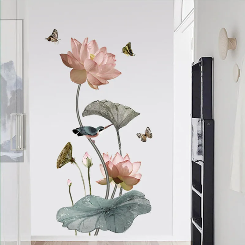 High Quality Pvc Wall Stickers Living Room Wallpaper Decorations Lotus Self-adhesive Flower Home Bedroom Decoration
High Quality Pvc Wall Stickers Living Room Wallpaper Decorations Lotus Self-adhesive Flower Home Bedroom Decoration