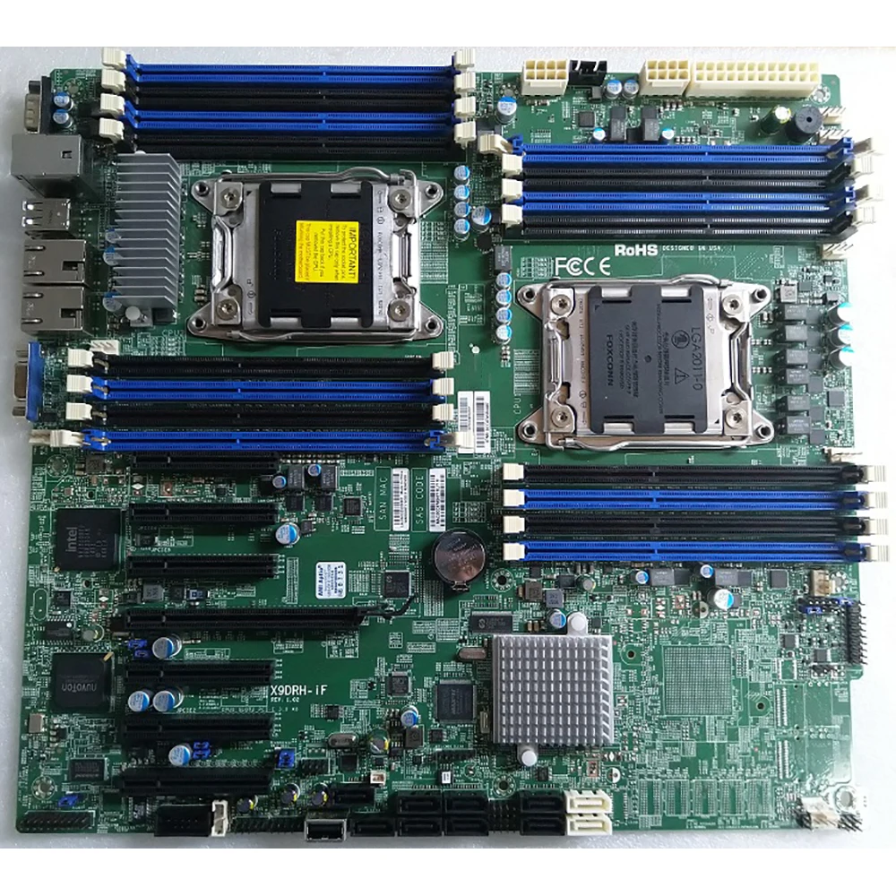 

For Motherboard Support E5-2600 V1/V2 Family ECC 1 PCI-E 3.0 x16 And 6 PCI-E 3.0 x8 LGA2011 DDR3 X9DRH-iF