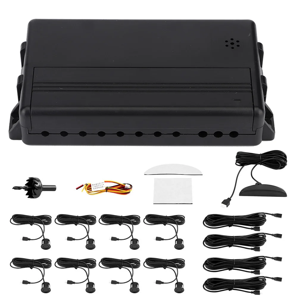 Car Reverse Backup Radar Buzzer LED Parking Detector Monitor System with 8 Radar Sensor Backup
Car Reverse Backup Radar Buzzer LED Parking Detector Monitor System with 8 Radar Sensor Backup
