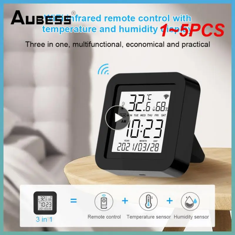 1~5PCS Tuya Smart WiFi AC TV Universal IR Remote Controller with Temperature Humidity Sensor Digital LED Display with Alexa
1~5PCS Tuya Smart WiFi AC TV Universal IR Remote Controller with Temperature Humidity Sensor Digital LED Display with Alexa