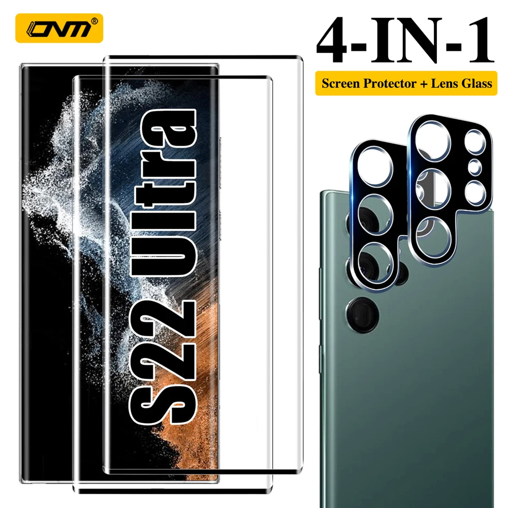 2Pcs 9H Tempered Glass + 2Pcs Lens Glass for Samsung Galaxy S22 Plus Ultra Curved Edge Screen Protector & Back Camera Glass
2Pcs 9H Tempered Glass + 2Pcs Lens Glass for Samsung Galaxy S22 Plus Ultra Curved Edge Screen Protector & Back Camera Glass