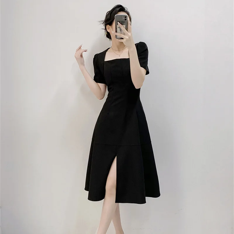 Женское длинное облегающее платье-трапеция, элегантное корейское платье с квадратным вырезом и коротким рукавом, 2023
Женское длинное облегающее платье-трапеция, элегантное корейское платье с квадратным вырезом и коротким рукавом, 2023