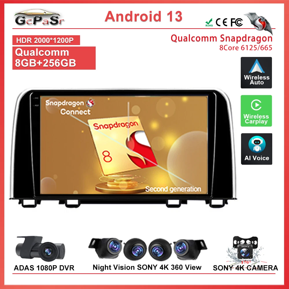 Автомобильное радио Qualcomm Snapdragon, мультимедийный видеоплеер для Honda CRV CR-V 5 RT RW 2016-2018, головное устройство, телефон с Wi-Fi, Bluetooth, Android 13
Автомобильное радио Qualcomm Snapdragon, мультимедийный видеоплеер для Honda CRV CR-V 5 RT RW 2016-2018, головное устройство, телефон с Wi-Fi, Bluetooth, Android 13