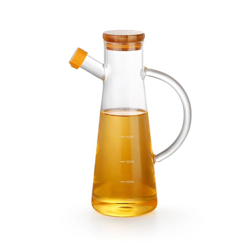 580ml Borosilicate Glass Oil Bottle Wood Lid Cruet Vinegar Olive Bottle For Kitchen Cooking BBQ
580ml Borosilicate Glass Oil Bottle Wood Lid Cruet Vinegar Olive Bottle For Kitchen Cooking BBQ