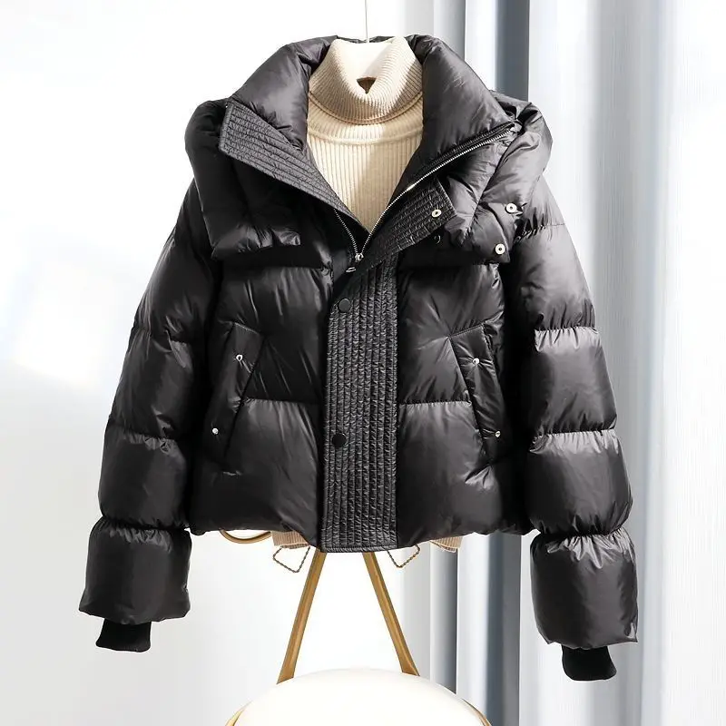 2022 Winter Short Down Jacket Women White Duck Down Thick Warm Female Coat Stand-Up Collar Hooded Lady Clothes
2022 Winter Short Down Jacket Women White Duck Down Thick Warm Female Coat Stand-Up Collar Hooded Lady Clothes