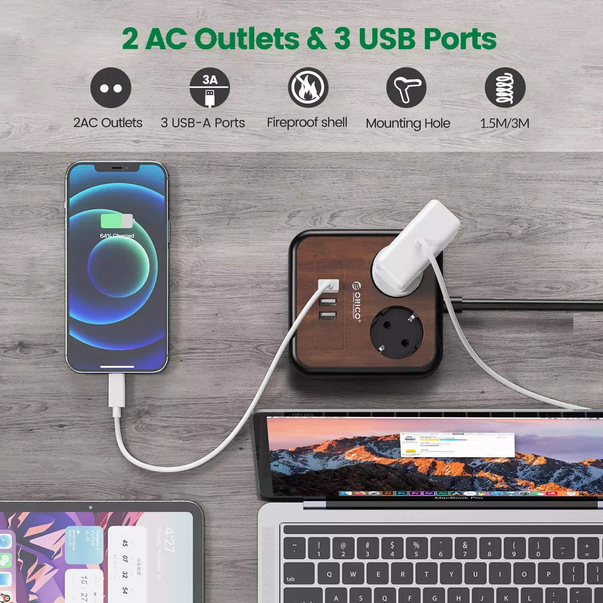 2023ORICO 18W Desktop Charge Power Strip 3m Extension Cable Electrica Socket Charging Station For Phone Laptopsolar panel alexa
2023ORICO 18W Desktop Charge Power Strip 3m Extension Cable Electrica Socket Charging Station For Phone Laptopsolar panel alexa
