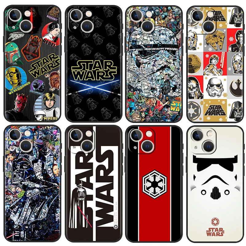 

Star Wars Space Robo For Apple iPhone 13 12 11 Pro Max Mini XS Max X XR 6S 6 7 8 Plus 5S SE2020 Soft Black Phone Case Capa Cover