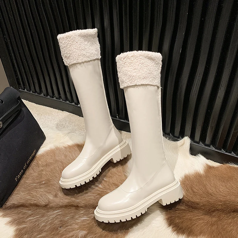 2023 Knee High Women Boots Chelsea Mid Heels Goth Fashion Platform Shoes Fur Winter New Warm Short Plush Mujer Motorcycle Botas
2023 Knee High Women Boots Chelsea Mid Heels Goth Fashion Platform Shoes Fur Winter New Warm Short Plush Mujer Motorcycle Botas
