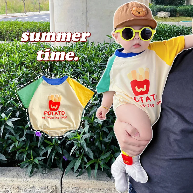 Korean Baby Romper Cartoon Chips Newborn Bodysuit for Boys Girls Summer Infant Jumpsuits Toddler Onesie Loose Clothing 0-2 Years
Korean Baby Romper Cartoon Chips Newborn Bodysuit for Boys Girls Summer Infant Jumpsuits Toddler Onesie Loose Clothing 0-2 Years