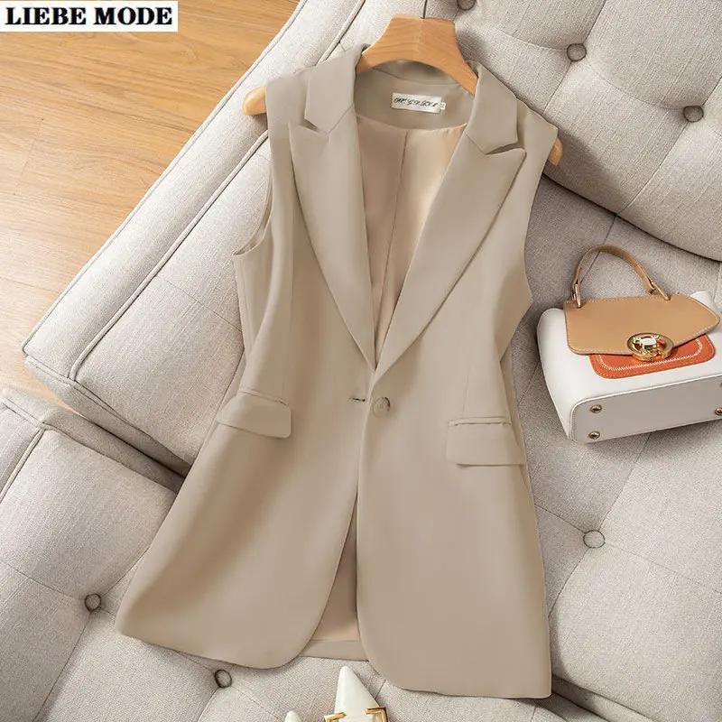 Spring Summer Black Khaki Suit Vest Women Beige Sleeveless Blazer Jacket Fashion Streetwear Ladies Business Casual Waistcoat
Spring Summer Black Khaki Suit Vest Women Beige Sleeveless Blazer Jacket Fashion Streetwear Ladies Business Casual Waistcoat