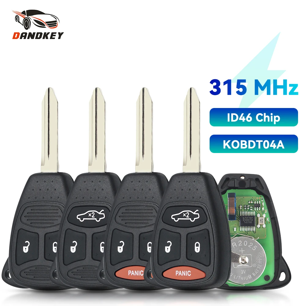 Dandkey For Dodge Chrysler Jeep Dakota Durango Charger 300 Aspen Grand Cherokee 2/3/4 Buttons Fob 315Mhz KOBDT04A Remote Car Key
Dandkey For Dodge Chrysler Jeep Dakota Durango Charger 300 Aspen Grand Cherokee 2/3/4 Buttons Fob 315Mhz KOBDT04A Remote Car Key