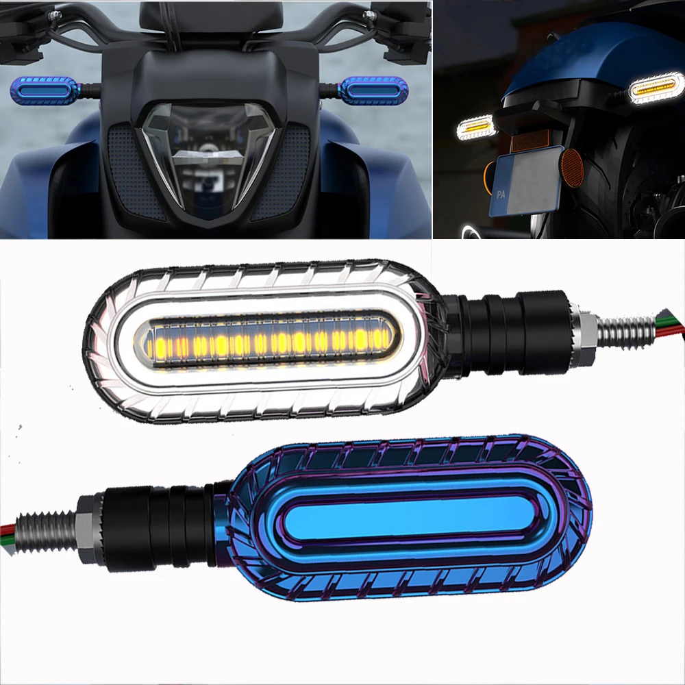 Motorcycle Turn Signals Lights Universal LED Amber Flasher Flowing Water Lamps White DRL Directional Accessories For Motorbike
Motorcycle Turn Signals Lights Universal LED Amber Flasher Flowing Water Lamps White DRL Directional Accessories For Motorbike