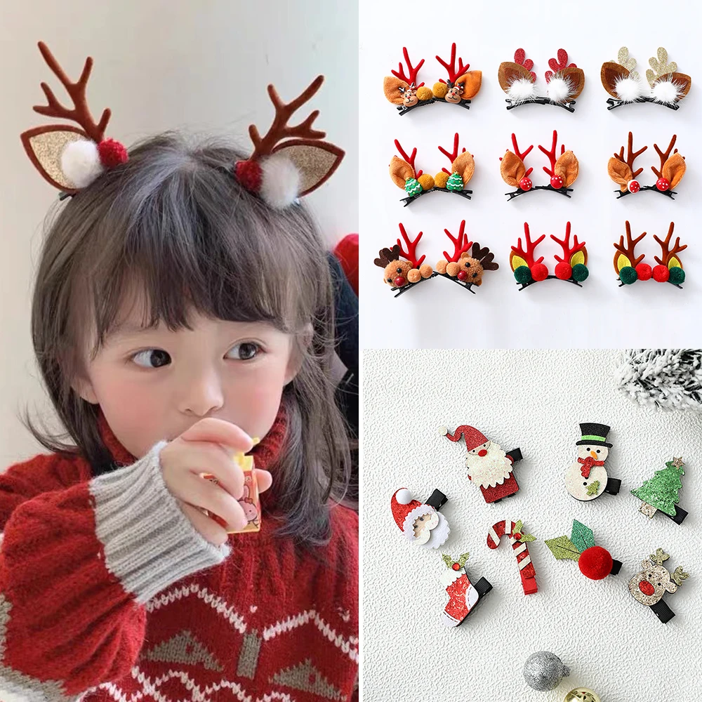 1/2pcs Christmas Hairpin Antlers Christmas Hat Hair Accessories Clip Kids Adults Xmas Party Decoration Props Girls New Year Gift 
1/2pcs Christmas Hairpin Antlers Christmas Hat Hair Accessories Clip Kids Adults Xmas Party Decoration Props Girls New Year Gift