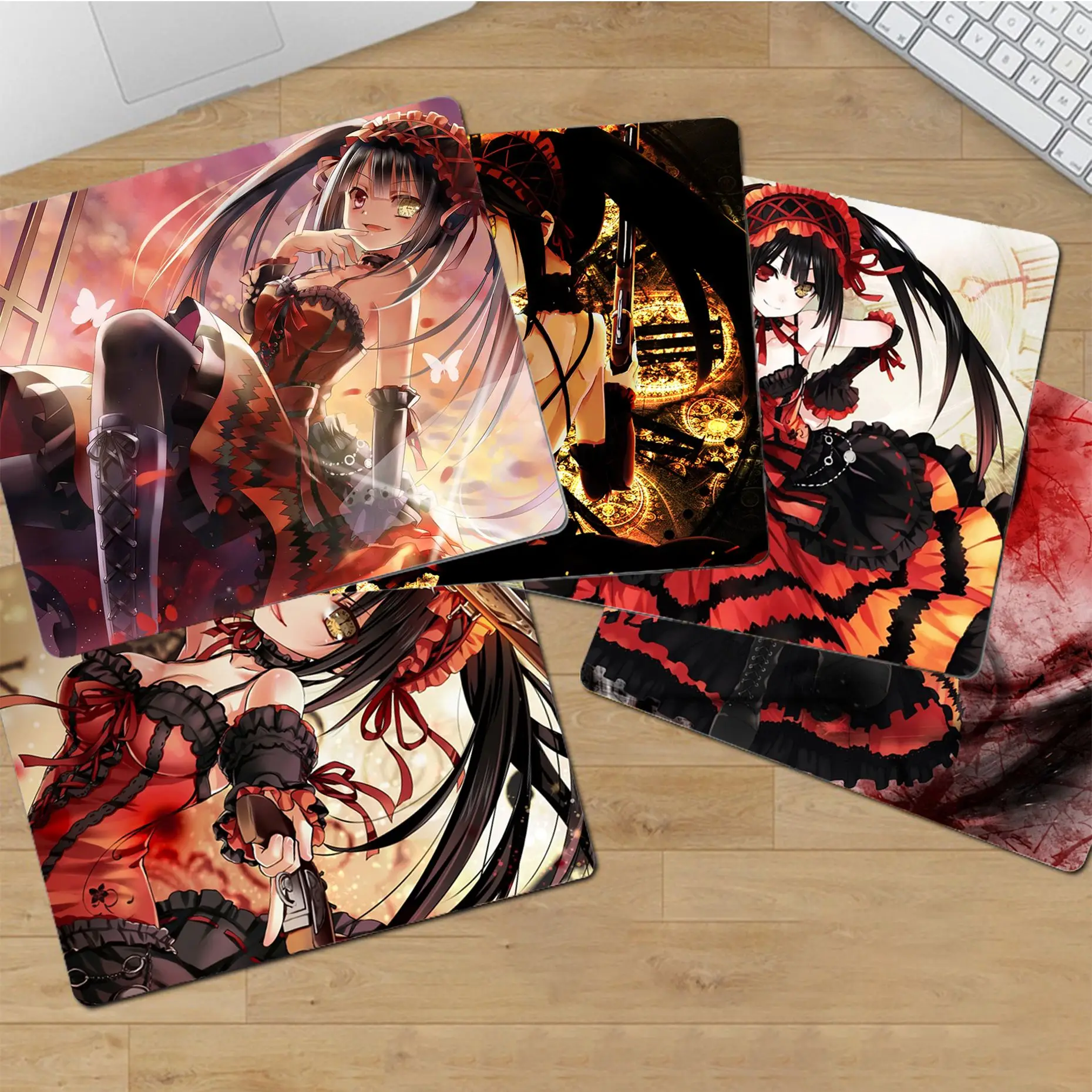 

Tokisaki Kurumi 25x29cm Small Speed Version Game Computer Keyboard Office Table Mat Cheapest Cup Mats For PC Mouse Carpet