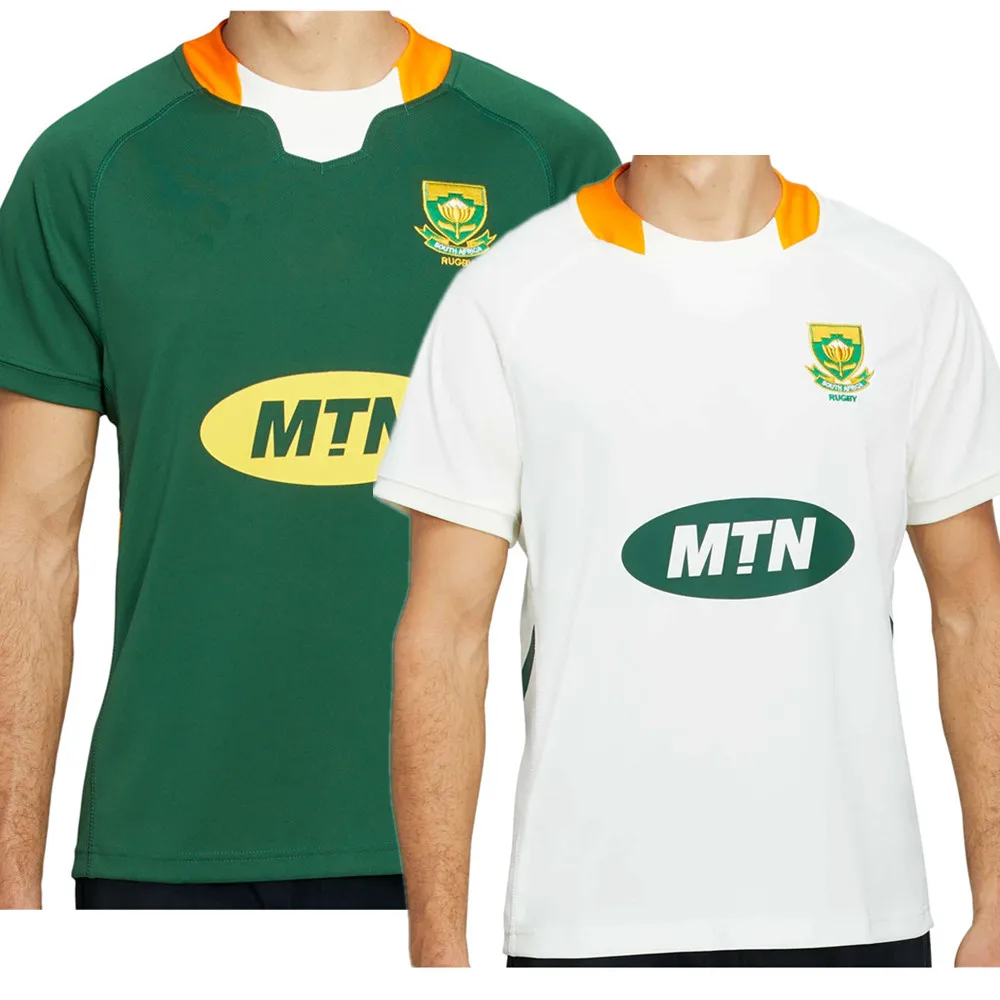 

New style 2023 South Africa rugby jersey home away Rugby Shirt 100th Anniversary Edition jerseys t-shirt Custom name and number