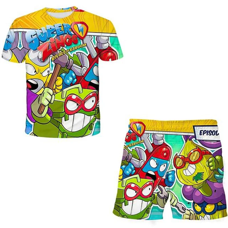 2 Piece Super Zings Clothes Sets Baby Boys Girls Short Sleeve Tops Tees Elastic waist Short Pants Outfits Summer New Casual Suit 
2 Piece Super Zings Clothes Sets Baby Boys Girls Short Sleeve Tops Tees Elastic waist Short Pants Outfits Summer New Casual Suit