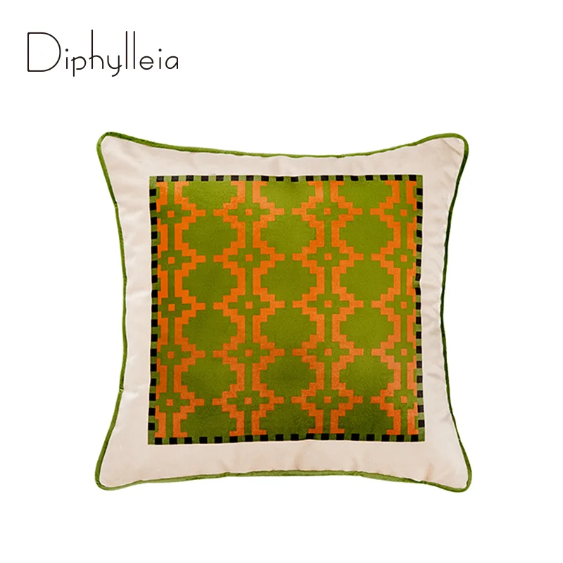 

Diphylleia Colorful Geometry Moroccan Color Cushion Cover Velvet Decorative Plush Pillow Case For Living Room Home Décor Bedroom