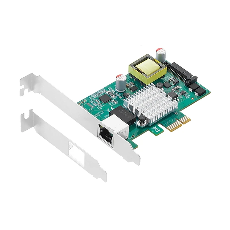 PCI-Express To Ethernet Card PCIE To 2.5G Single Port RJ45 Gigabit Pcie X1 Poe+ 802.3At I225 Chip
PCI-Express To Ethernet Card PCIE To 2.5G Single Port RJ45 Gigabit Pcie X1 Poe+ 802.3At I225 Chip
