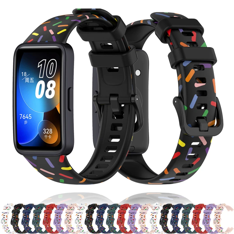 Радужный силиконовый ремешок для Huawei Band 8, силиконовый сменный ремешок для смарт-часов, браслет для Huawei Band 8, ремешок с принтом 
Радужный силиконовый ремешок для Huawei Band 8, силиконовый сменный ремешок для смарт-часов, браслет для Huawei Band 8, ремешок с принтом