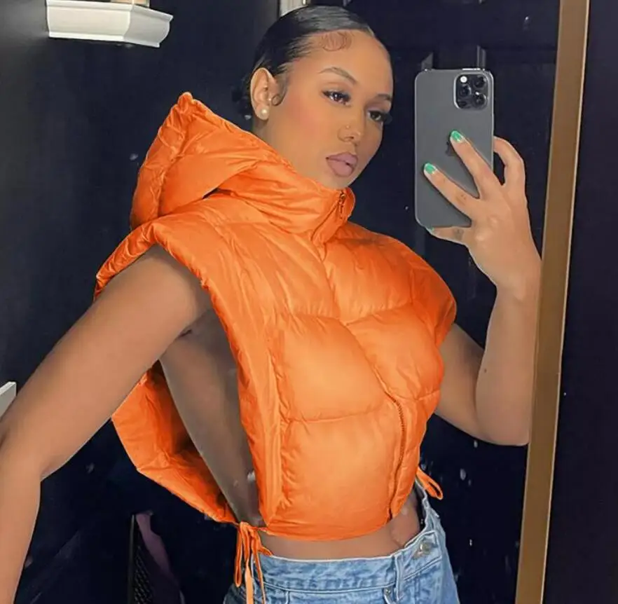 Women Vest Sleeveless Short Women Jacket 2022 Bandage Puffer Vest Fashion Spring S-2XL Plus Size Colorful Casual Coat Tops Size
Women Vest Sleeveless Short Women Jacket 2022 Bandage Puffer Vest Fashion Spring S-2XL Plus Size Colorful Casual Coat Tops Size