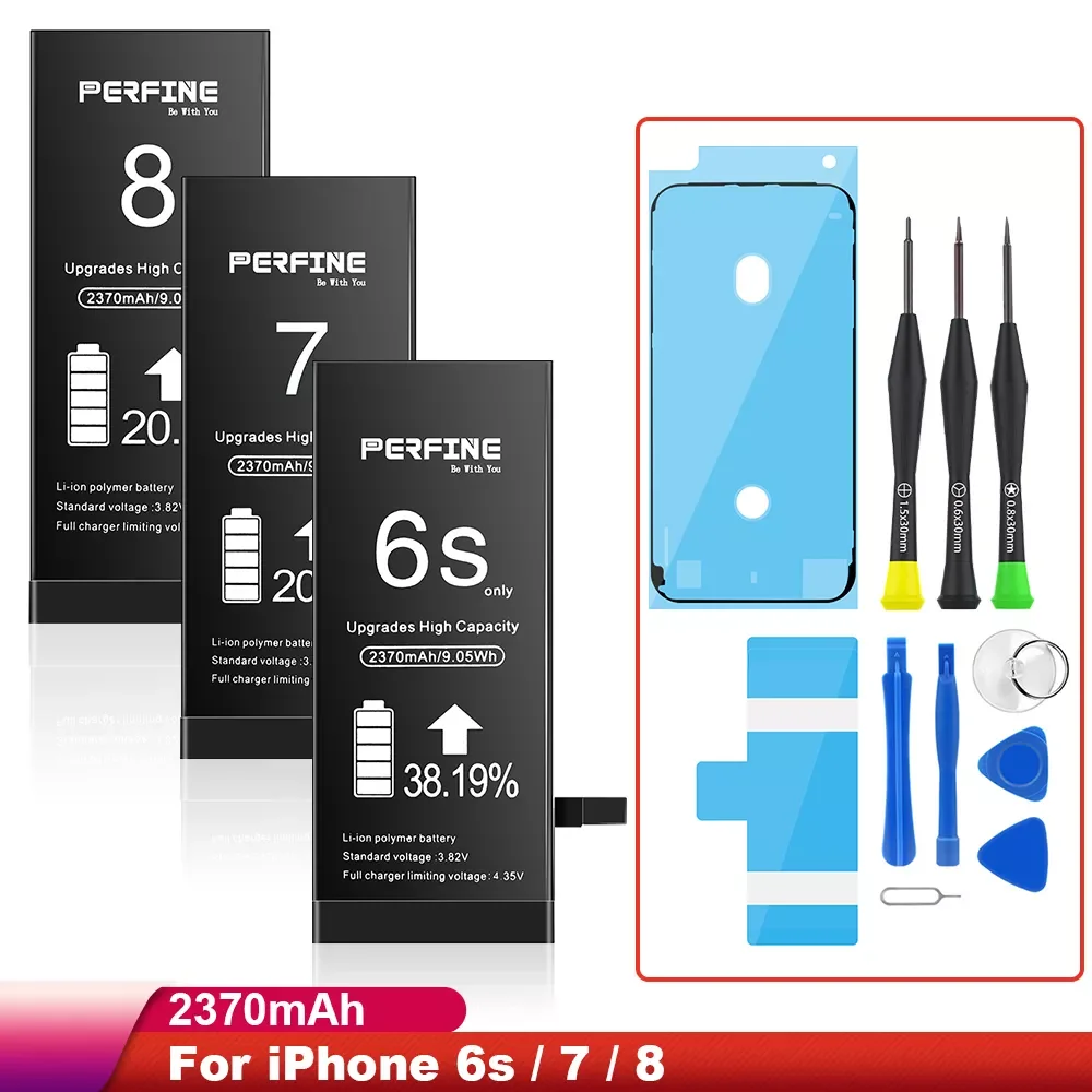 Battery For Iphone 6S 6 7 8 With Free Repair Tool Kit 2370mAh 100% New Li-Polymer Built In Replacement Battery
Battery For Iphone 6S 6 7 8 With Free Repair Tool Kit 2370mAh 100% New Li-Polymer Built In Replacement Battery
