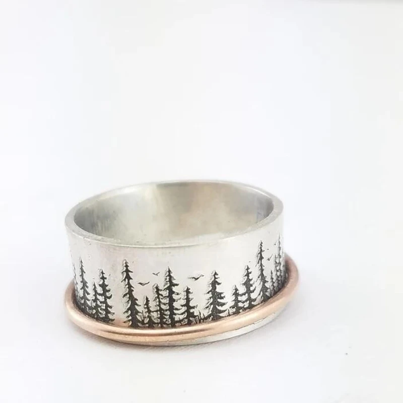 Vintage Forest Anxiety Ring Nature Bird Forest Rings for Women Fidget Spinner Ring Anti Stress Worry Meditation Ring Jewelry
Vintage Forest Anxiety Ring Nature Bird Forest Rings for Women Fidget Spinner Ring Anti Stress Worry Meditation Ring Jewelry