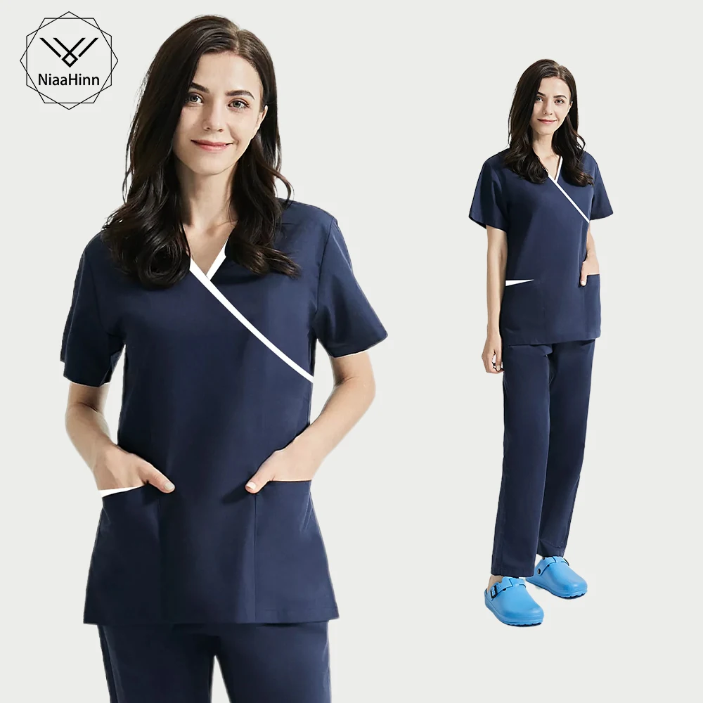 Laboratory Summer Short-sleeved Overalls Suit Hospital Wholesale Dentistry Doctor Surgical Gown Scrubs Uniforms Women Work Set
Laboratory Summer Short-sleeved Overalls Suit Hospital Wholesale Dentistry Doctor Surgical Gown Scrubs Uniforms Women Work Set