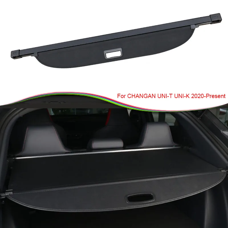 

Car Rear Trunk Curtain Cover Rear Rack Partition Shelter Storage Internal Auto Accessories For CHANGAN UNI-T UNI-K 2020-2025