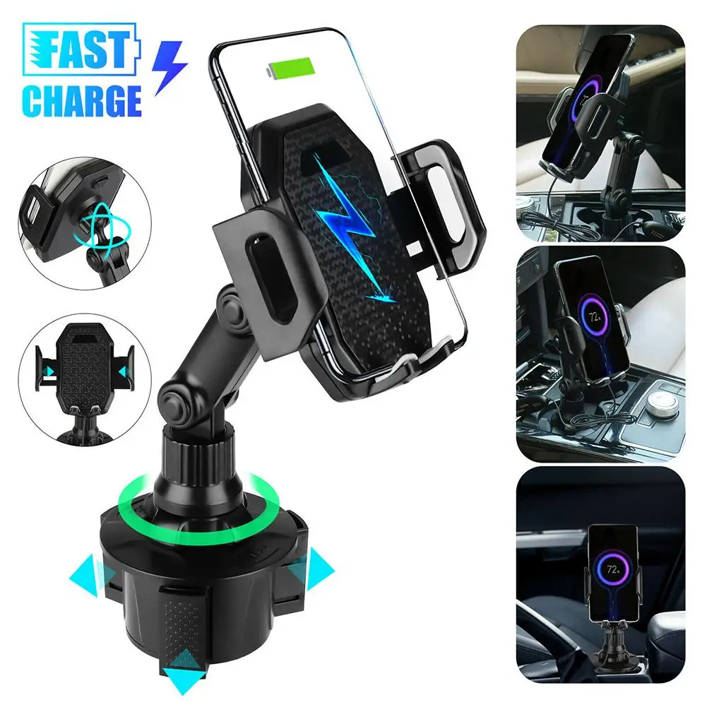 Car Cup Holder Mount Qi Wireless Charger Adjustable Quick Charging Stand Base For iPhone Samsung Galaxy Android Phone
Car Cup Holder Mount Qi Wireless Charger Adjustable Quick Charging Stand Base For iPhone Samsung Galaxy Android Phone