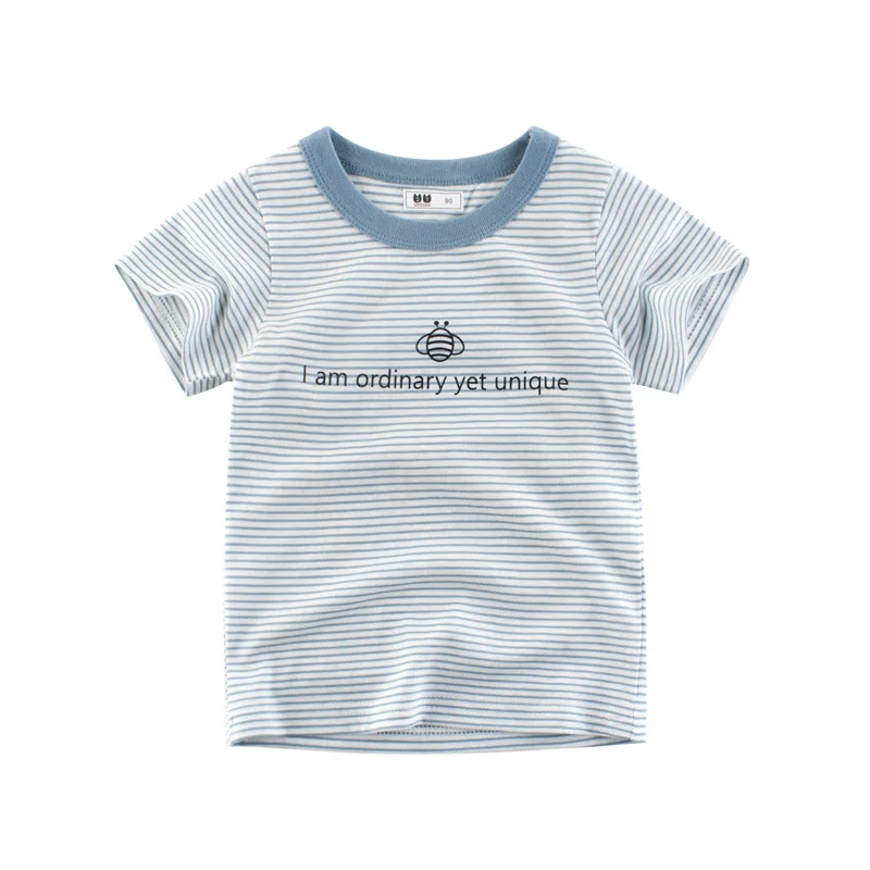 Lovely Children Round Neck Cotton Top Clothing 2-9T Boys Casual Design Clothes Kid T-shirts Summer Girls Shortsleeve Striped Tee
Lovely Children Round Neck Cotton Top Clothing 2-9T Boys Casual Design Clothes Kid T-shirts Summer Girls Shortsleeve Striped Tee