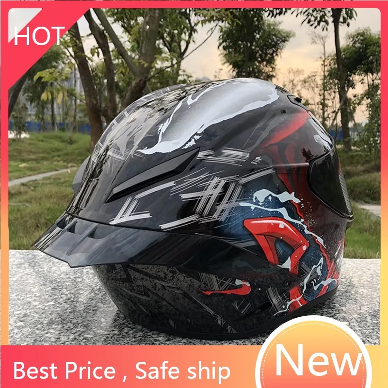 Free Shipping Full Face Motorcycle Helmet Single Visor Black Spoiler Motorcycle Helmet Men and Women Safety Helmet rr
Free Shipping Full Face Motorcycle Helmet Single Visor Black Spoiler Motorcycle Helmet Men and Women Safety Helmet rr