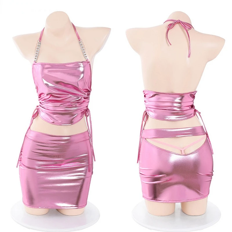 Anime Sexy Women Girl Halter Cosplay Strapping Type Bust Wrap Hip Skirt Bodysuit Shiny Suit Underwear Night Club Stage Costumes
Anime Sexy Women Girl Halter Cosplay Strapping Type Bust Wrap Hip Skirt Bodysuit Shiny Suit Underwear Night Club Stage Costumes