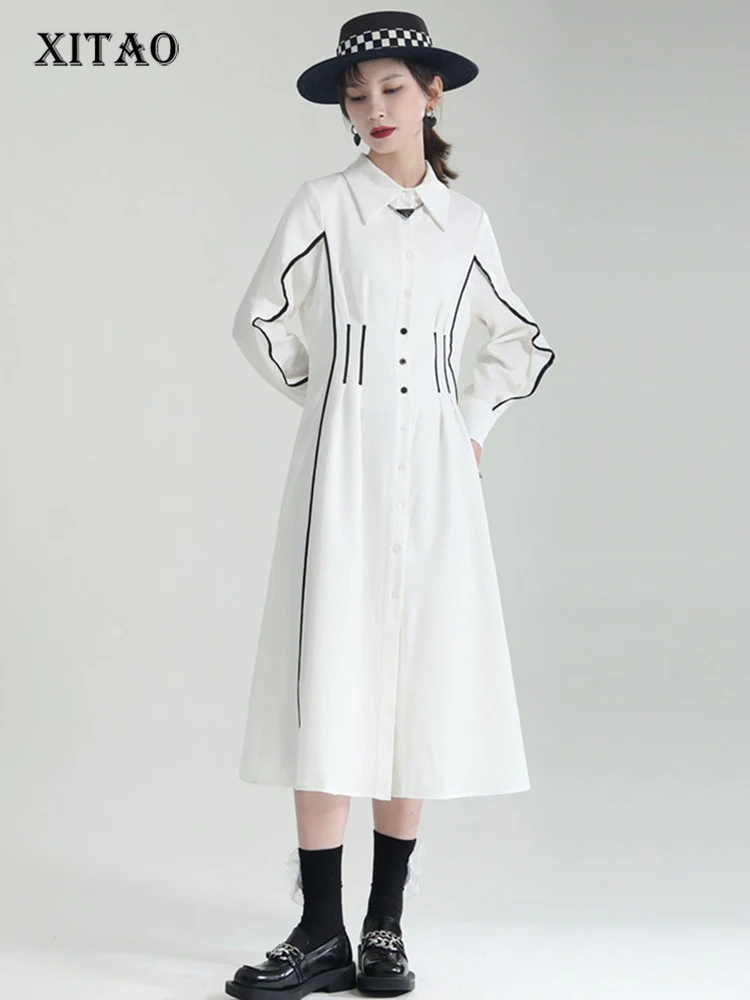 XITAO Solid Single Breasted Dress Women Korea 2022 Summer New Arrival Personality Fashion Loose Full Sleeve Dress WLD6813
XITAO Solid Single Breasted Dress Women Korea 2022 Summer New Arrival Personality Fashion Loose Full Sleeve Dress WLD6813