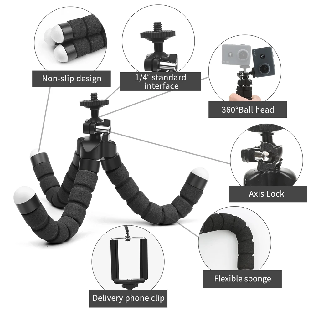 Sponge Octopus Portable Phone Stand Camera Tripod For Live Streaming Lazy Deformation Mobile Phone Holder For IPhone Mini Camera
Sponge Octopus Portable Phone Stand Camera Tripod For Live Streaming Lazy Deformation Mobile Phone Holder For IPhone Mini Camera