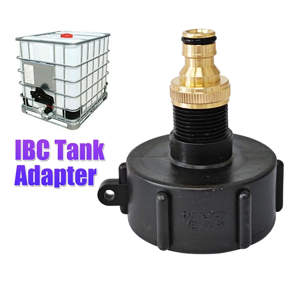 

IBC Tank Adapter S60X6 Coarse Threaded Brass Garden Tap With 3/4in Hose Fitting Outdoor Garden Water Tank Connectors