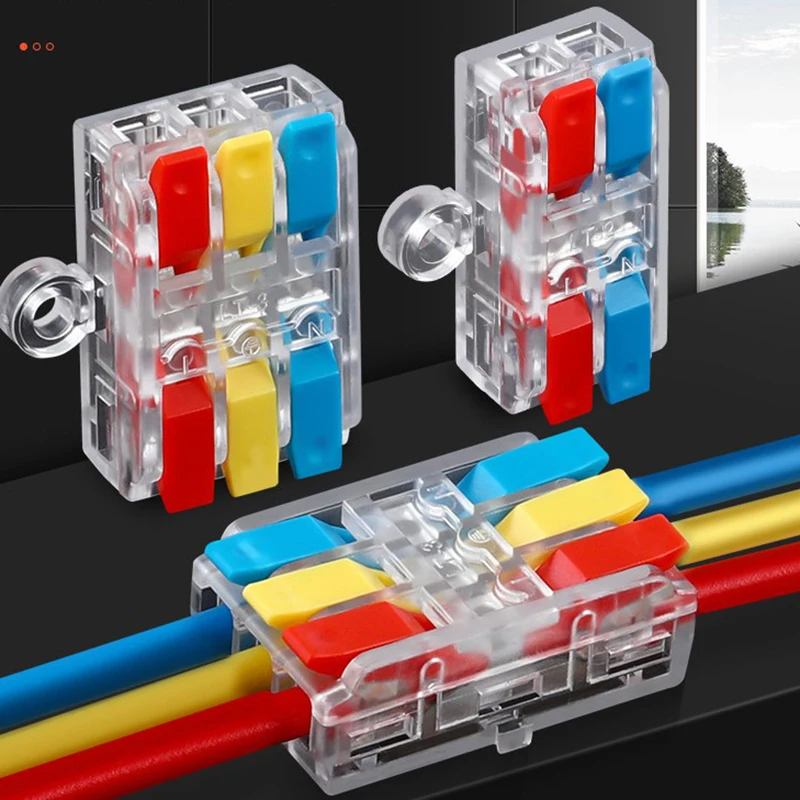 Quick Splitter 2 In 2 Out 3 In 3 ut Wire Connector Universal Wiring Cable Connector Conductor Terminal Block
Quick Splitter 2 In 2 Out 3 In 3 ut Wire Connector Universal Wiring Cable Connector Conductor Terminal Block