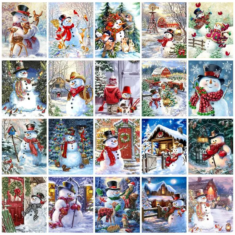 GATYZTORY Modern Painting by Numbers Christmas Snowman Acrylic Paints Decorative Paintings Oil Handpainted DIY Wall Art
GATYZTORY Modern Painting by Numbers Christmas Snowman Acrylic Paints Decorative Paintings Oil Handpainted DIY Wall Art