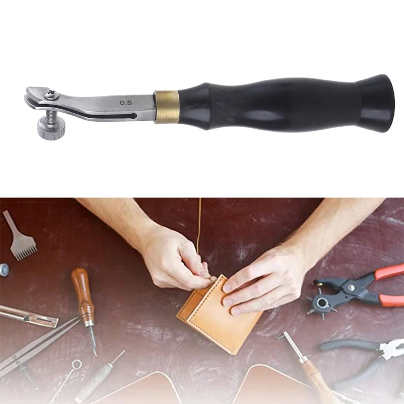 Adjustable Creaser Ebony Handle Leather Craft Tool Stainless Steel Press Sideline DIY Accessories
Adjustable Creaser Ebony Handle Leather Craft Tool Stainless Steel Press Sideline DIY Accessories