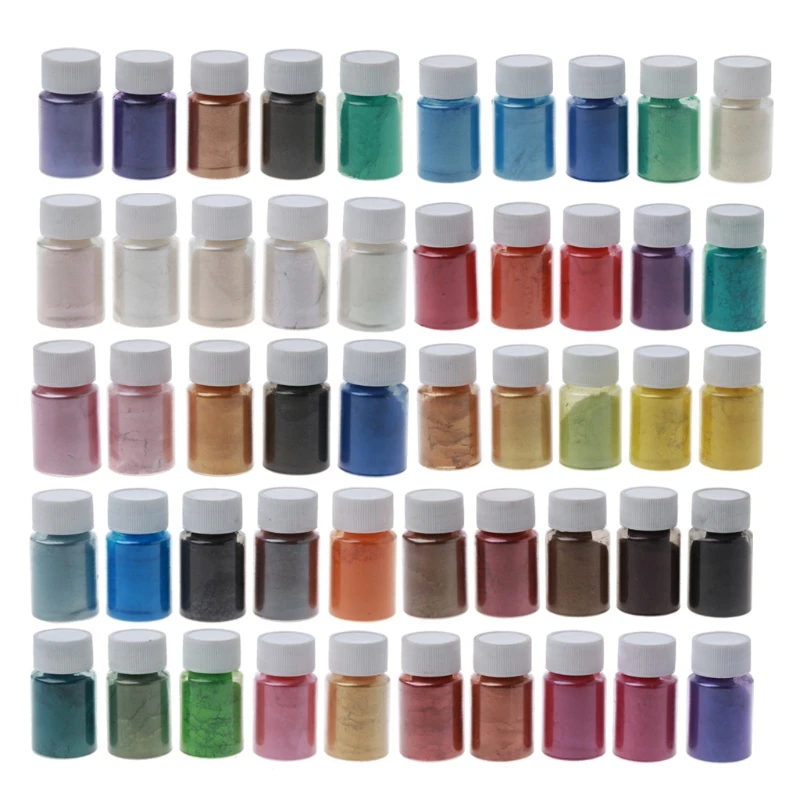 50 Colors Pigments Brilliant Mica Powder Kit Epoxy Resin Colorant Makeup Bath Bomb Soap Candle Making Powder Pigment Kit
50 Colors Pigments Brilliant Mica Powder Kit Epoxy Resin Colorant Makeup Bath Bomb Soap Candle Making Powder Pigment Kit