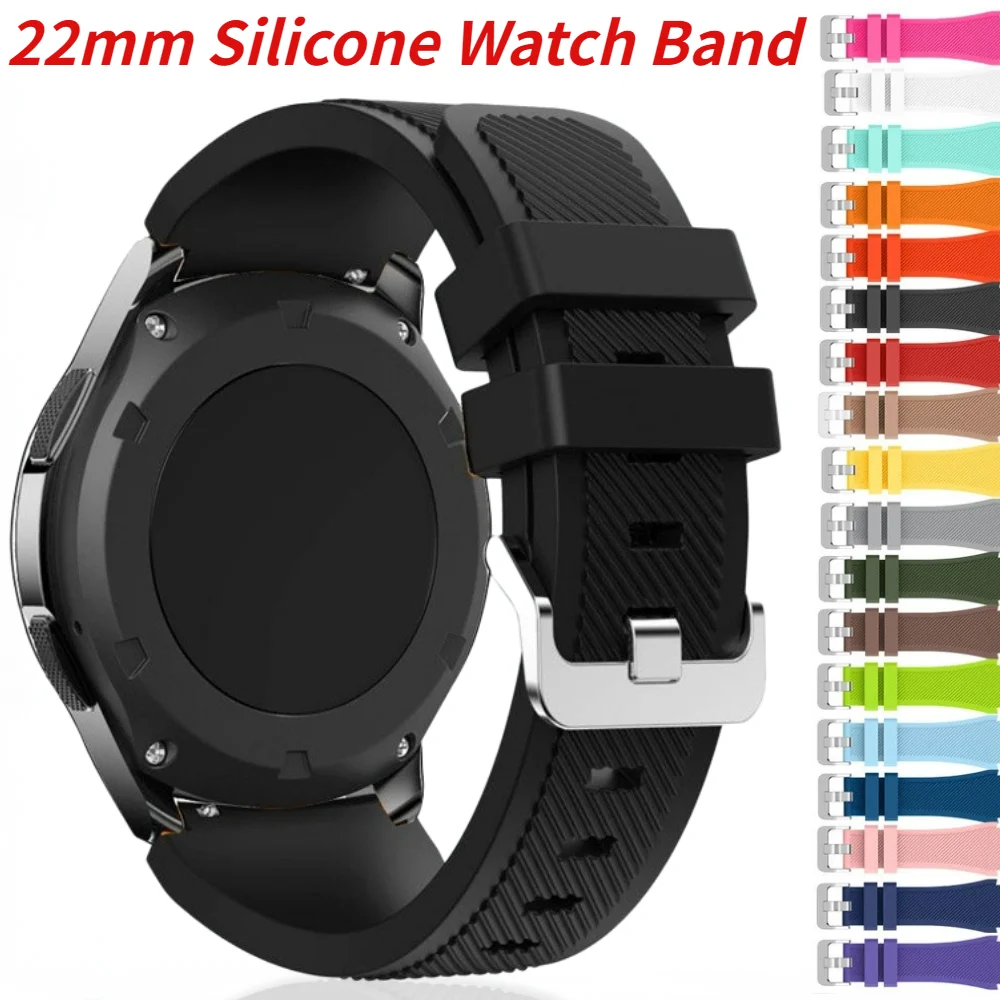 22mm Silicone Band For Samsung Galaxy Watch 3 45mm/Gear S3 Sport Wristaband Huawei Watch 4/3/Pro/GT 2 Amazfit GTR 47mm/GTR2/2e/4
22mm Silicone Band For Samsung Galaxy Watch 3 45mm/Gear S3 Sport Wristaband Huawei Watch 4/3/Pro/GT 2 Amazfit GTR 47mm/GTR2/2e/4