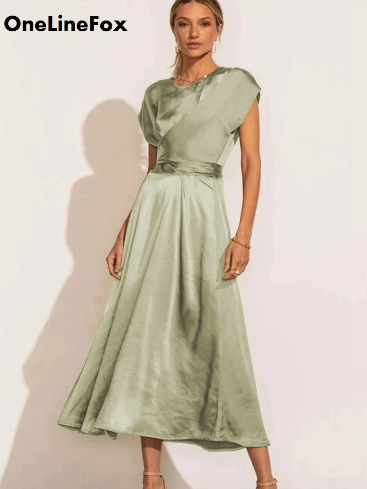 Женское элегантное атласное платье OneLineFox, летние длинные женские вечерние платья макси с круглым вырезом, облегающие Женские платья без рукавов
Женское элегантное атласное платье OneLineFox, летние длинные женские вечерние платья макси с круглым вырезом, облегающие Женские платья без рукавов