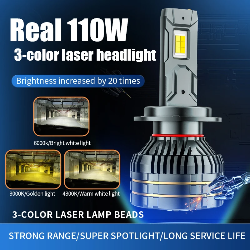 

M85 H4 H7 Car LED Headlight H11 H8 H9 9005 9006 Fog Lights 30000LM HB3 HB4 9012 Hir2 Bulb CSP 3000K 4300K 6000K Auto Headlamps